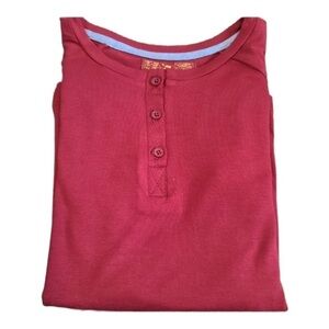 7 For All Mankind Henley 3/4 Length Sleeve Shirt Size M